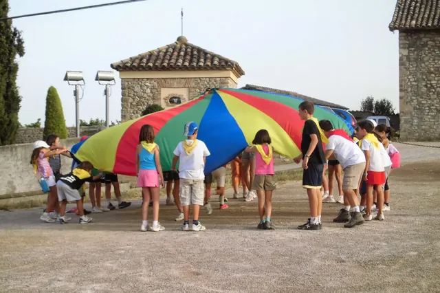 La casa de colònies El Puig de Balenyà, en una foto de les colònies del 2012